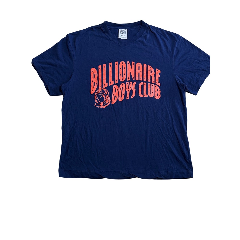 Billionaire Boys Club BBC Arch Logo T-Shirt Navy Blue Orange XL Short Sleeve